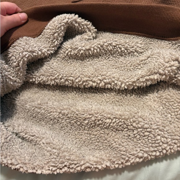 Coleman Cozy Faux Shearling Lined Crew - Taupe Lining - Picture 2 of 3